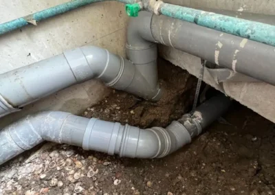Binnenriolering opnieuw aangelegd met pvc-leidingen