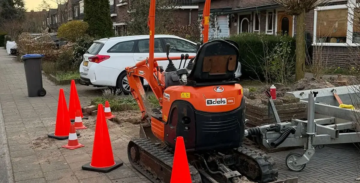 Rioolrenovatie Voorbereiding Graafwerk Machine Rioolrenovatie Voorbereiding Graafwerk Machine