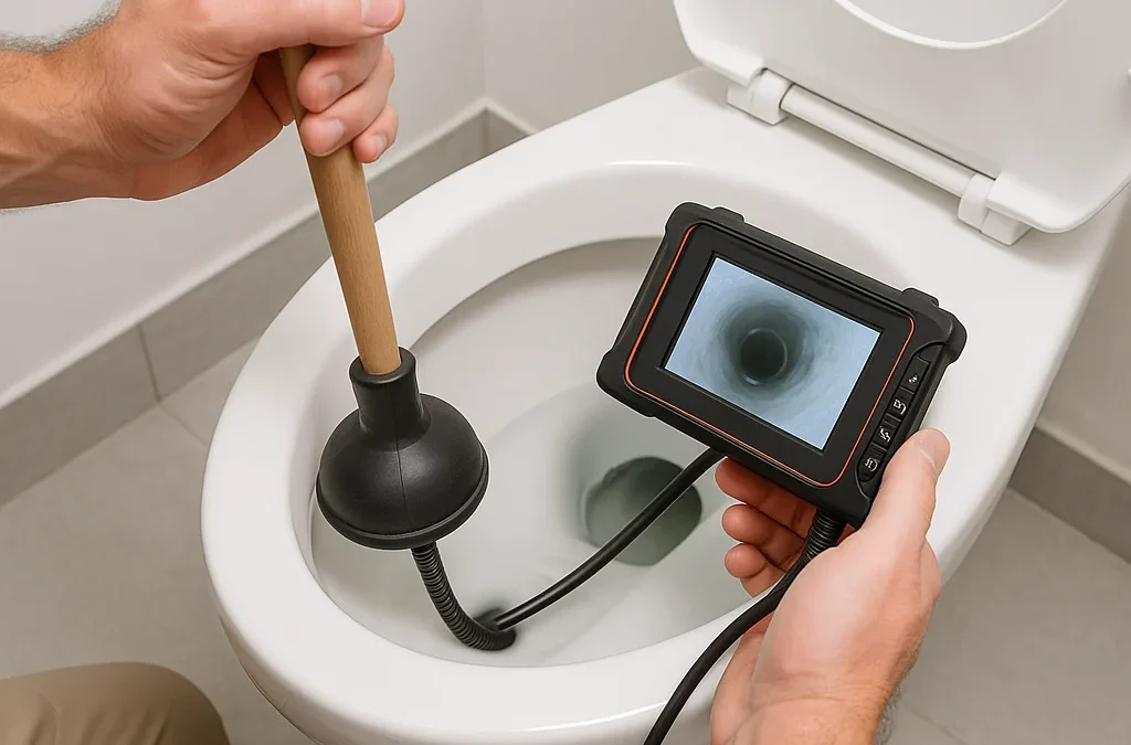 WC ontstopper met camera-inspectie: Zeker weten waar het probleem zit